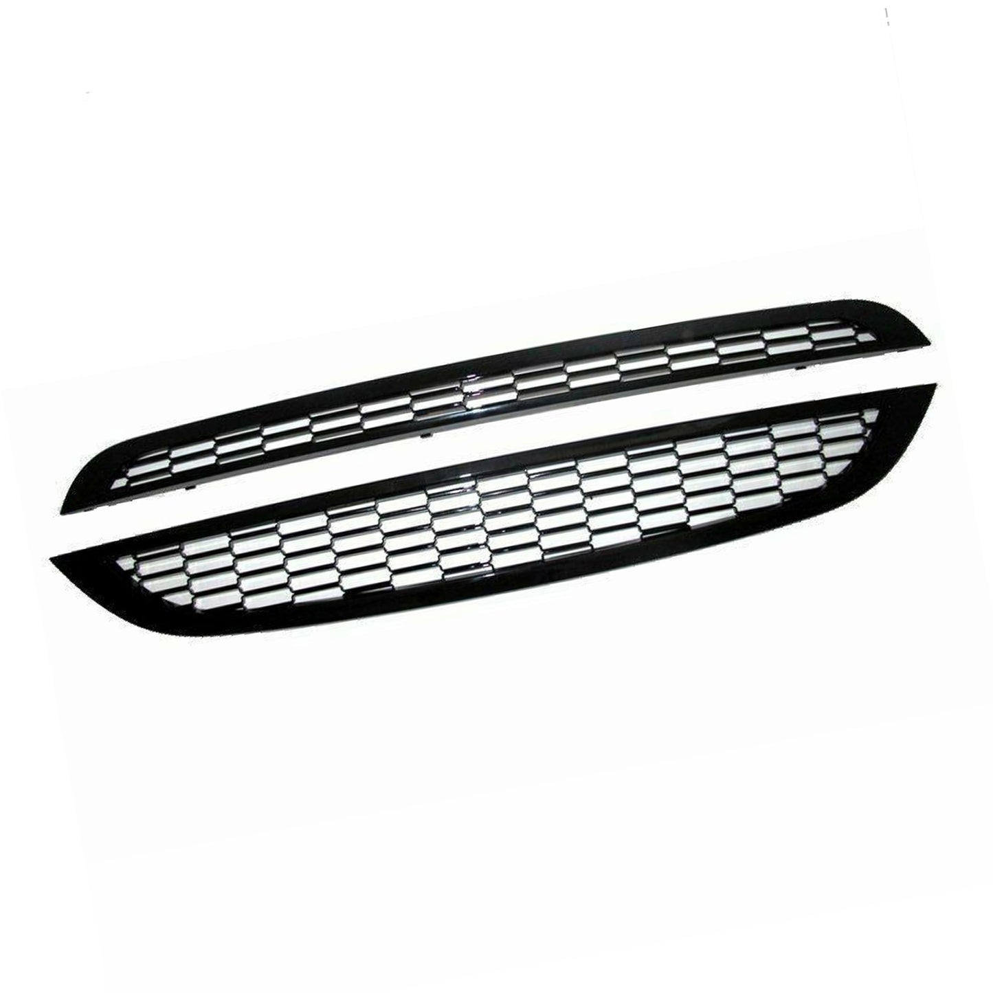 2x Honeycomb Mesh Front Grill Suitable For Mini Cooper R50 / R52 / R53 2002-2006