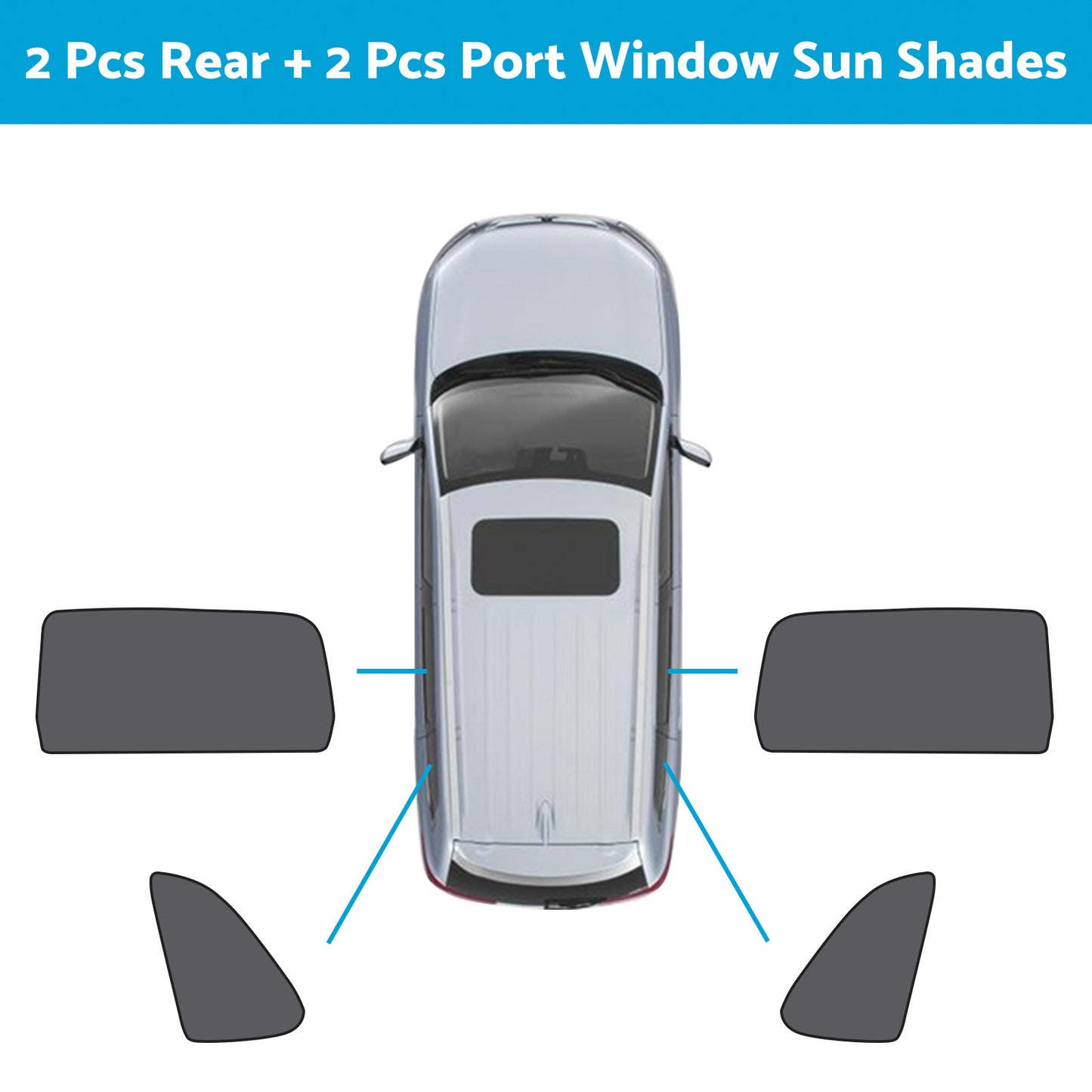 Front Rear Port Window Magnetic Mesh Sun Shade Suitable For Jeep Grand Cherokee