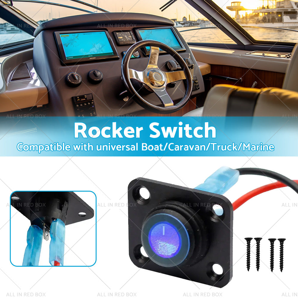 {{ For Boat Caravan Truck Marine 12V 1 Gang Toggle Rocker Switch Panel ON OFF }} - Buy Car Parts Online at {{ Kaka Auto Parts }}.