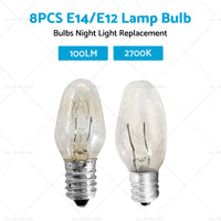 {{ 8 PCS 7W/10W 240V E12/E14 Clear Bulbs Night Light Replacement Warm Yellow Light }} - Buy Car Parts Online at {{ Kaka Auto Parts }}.
