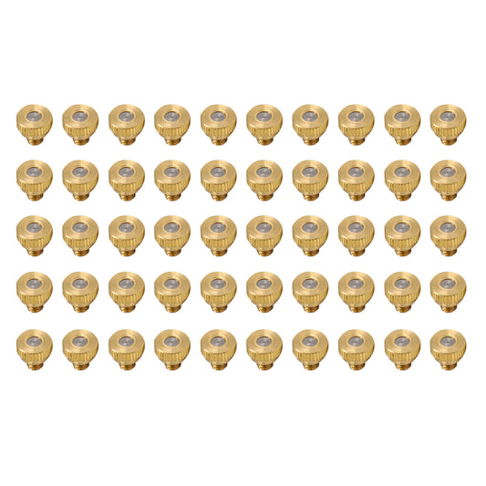 Brass Misting Nozzles Kit 0.016 Inch 10-24 For Cooling System Water Mister Sprinkle