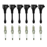 6x Ignition Coils & 6x Spark Plugs Suitable For Nissan Renault 3.5L 22448JA10A