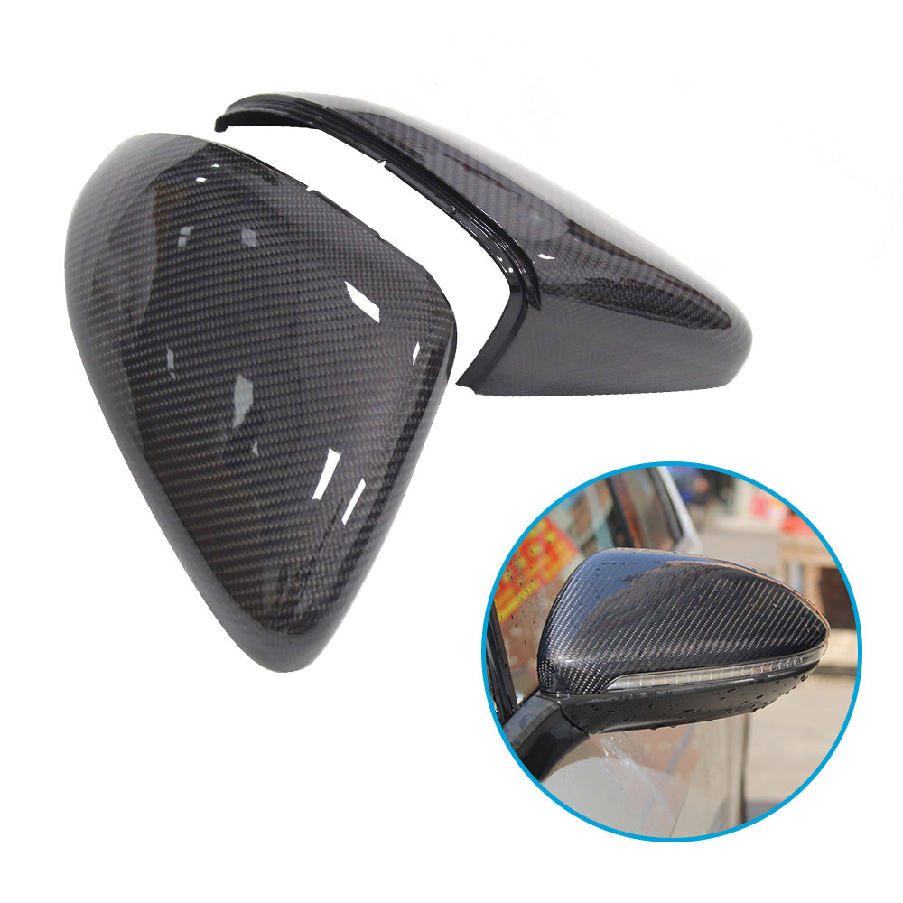 Carbon Fiber Mirror Caps Suitable For Volkswagen VW Golf MK7 MK7.5 TSI TDI GTI R