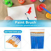 {{ 50-200pcs Flat Paint Brushes Small Brush Bulk for Detail Painting Craft Art Gift }} - Buy Car Parts Online at {{ Kaka Auto Parts }}.