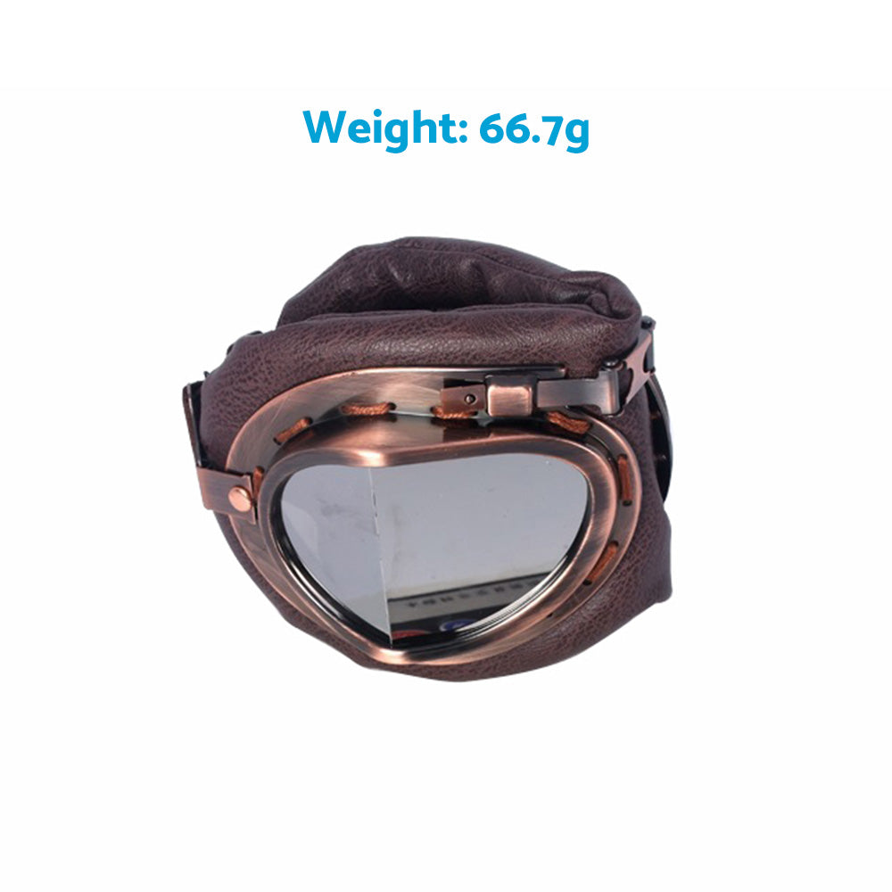 Vintage Pilot Motorcycle Racing Goggles Retro Aviator ATV UTV Dirt Bike Eyewear