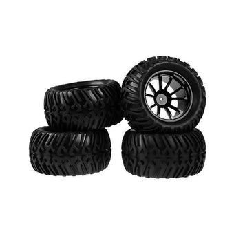 compare product 4x Wheel Rim & Tires Suitable For HSP 1:10 Monster Truck RC Car 12mm Hub