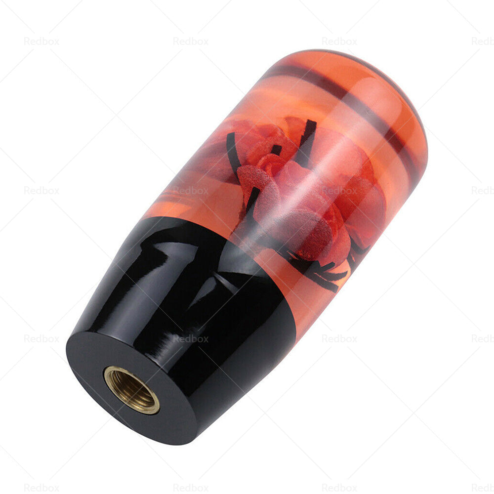 {{ 10CM Clear Red Real Flowers Manual Gear Stick Shift Knob Lever Shifter }} - Buy Car Parts Online at {{ Kaka Auto Parts }}.