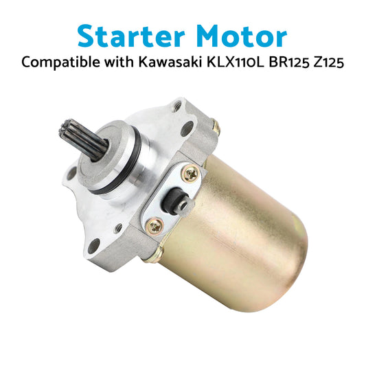 Starter Motor 9Teeth Suitable For Kawasaki BR125 Z125 Pro 2016-19 KLX110 L 10-20