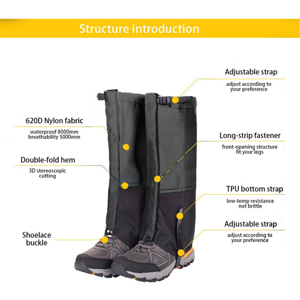 Waterproof Snow Hiking Gaiters Cover Anti Bite Snake Guard Leg Protection Boots