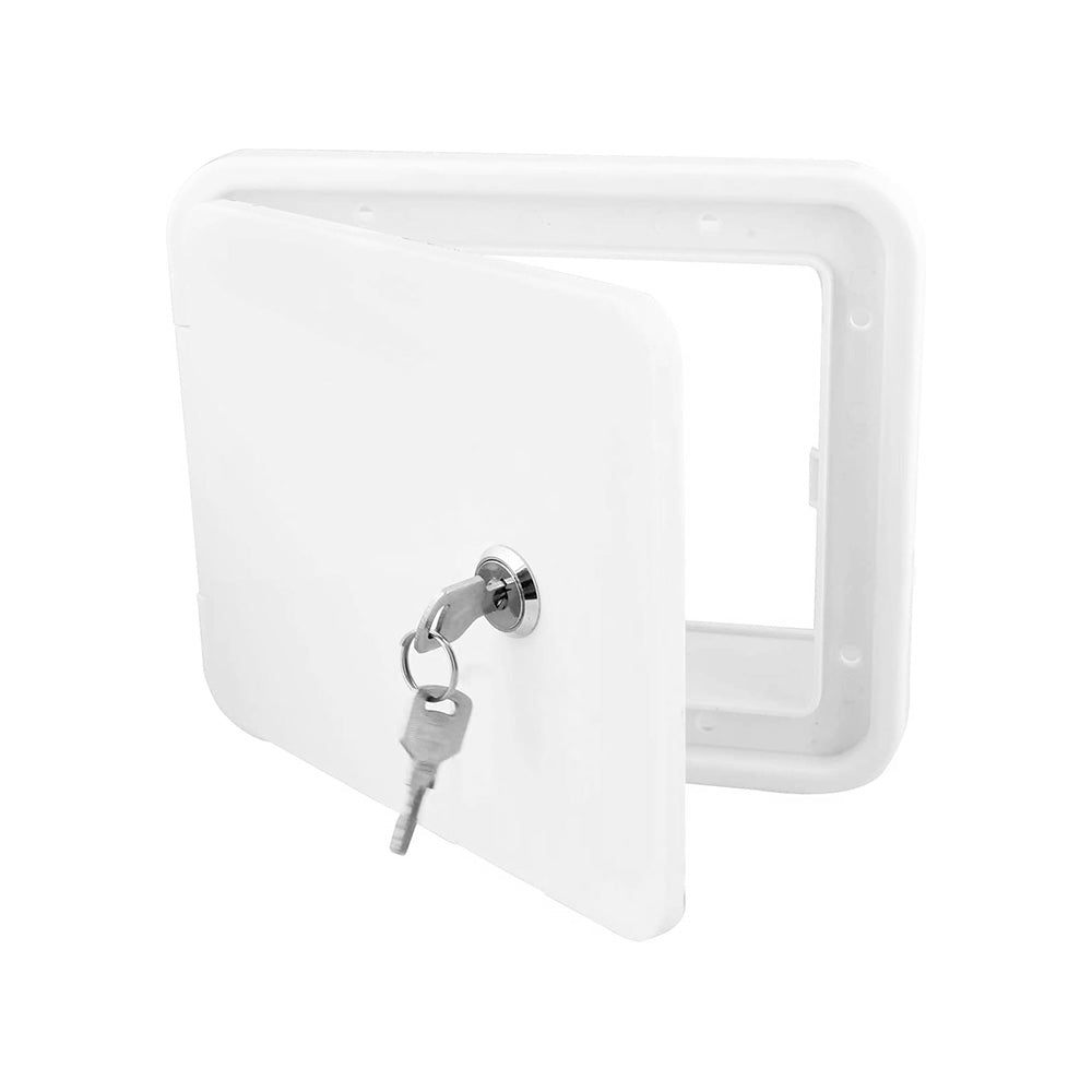 Caravan Utility Door Access Hatch Rectangle 194x165mm Suitable For RV Motorhome With Lock