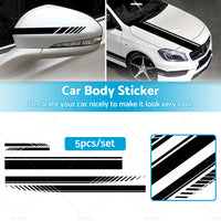 {{ 5x Car Side Body Sticker Vinyl Hood Roof Decals Racing Long Stripe Universal }} - Buy Car Parts Online at {{ Kaka Auto Parts }}.