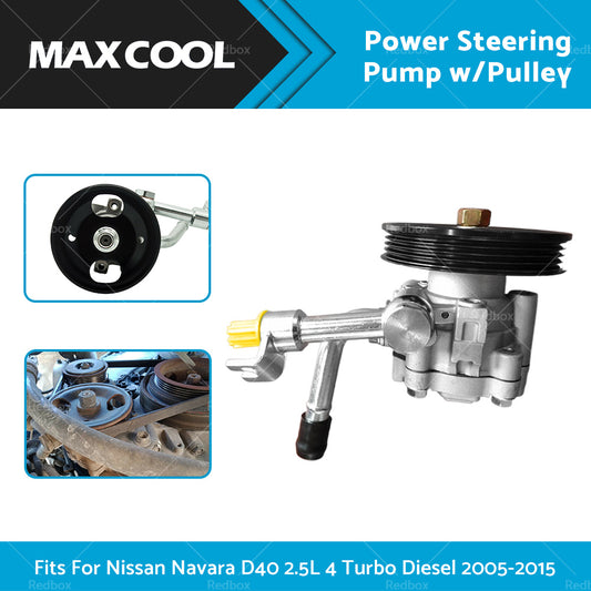 Power Steering Pump w or Pulley Fit For Nissan Navara D40 2. 5 4cyl Diesel 2005-2015