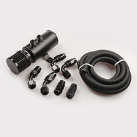 {{ Aluminium Baffled Engine Oil Catch Can 0. 75L 2 Port AN10  3M Hose Fitting Kit }} - Buy Car Parts Online at {{ Kaka Auto Parts }}.