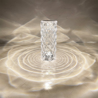 compare product Crystal Table Lamp With Rose Diamond Touch LED Light Suitable For Universal Use, 3 or 16 Color, USB Powered