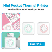 {{ Mini Pocket Thermal Printer Wireless Blue-tooth Photo Paper Inkless }} - Buy Car Parts Online at {{ Kaka Auto Parts }}.
