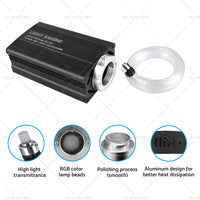 {{ 500PCS LED Fiber Optic Kit Car Home Starlights Headliner Ceiling Light w or Remote }} - Buy Car Parts Online at {{ Kaka Auto Parts }}.