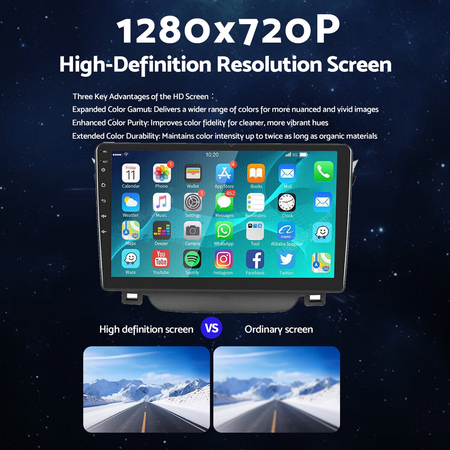 In-Dash Units 9inch Touch Screen Stereo CarPlay Suitable For Toyota Corolla 2009-13