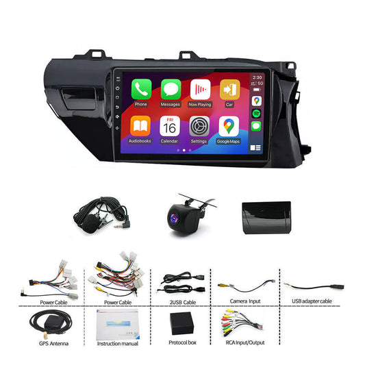 Carplay Android Auto Camera Navi Head Unit Suitable for Toyota Hilux 2015-2022 With Apple Carplay Android Auto
