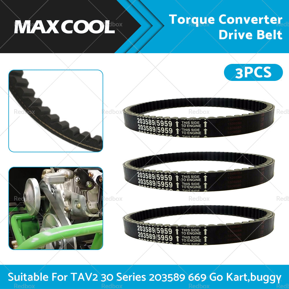 {{ 3x Drive Belt Suitable For 30 Series Comet TAV2 203589 manco 5959 Coleman KT196 }} - Buy Car Parts Online at {{ Kaka Auto Parts }}.