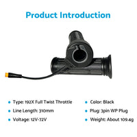 {{ Full Twist Throttle Electric Bike Ebike Right Hand 3Pin Bike Grip Twist Throttle }} - Buy Car Parts Online at {{ Kaka Auto Parts }}.