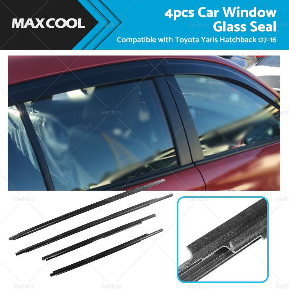 {{ 4PCS Window Glass Seal Weatherstrip Suitable For Toyota Yaris Hatchback 07-16 }} - Buy Car Parts Online at {{ Kaka Auto Parts }}.