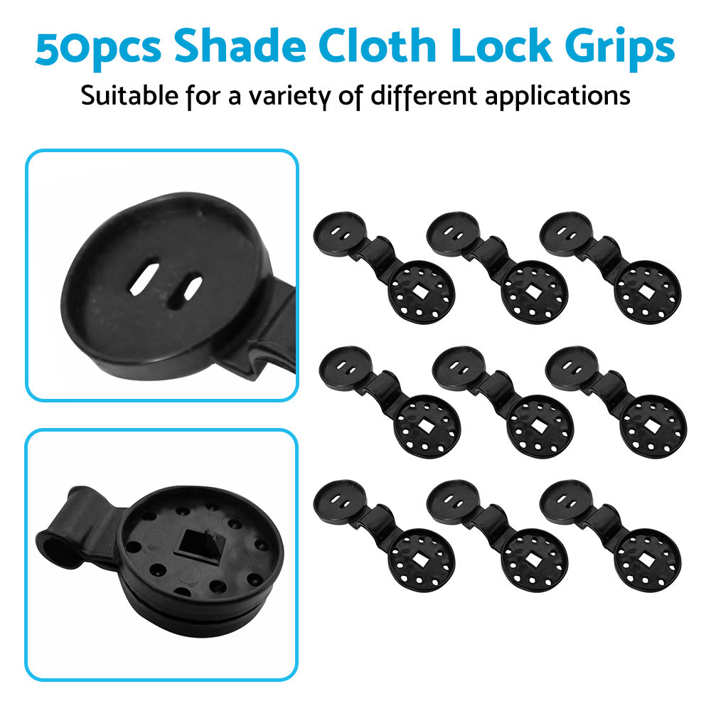 {{ 50PCS Shade Cloth Heavy Duty Lock Grip Reusable Windproof Awning Clamp Grip }} - Buy Car Parts Online at {{ Kaka Auto Parts }}.