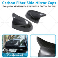 {{ Carbon Fiber Side Mirror Caps Suitable for BMW X5M F96 X6M F97 X3M F98 X4M F95 }} - Buy Car Parts Online at {{ Kaka Auto Parts }}.