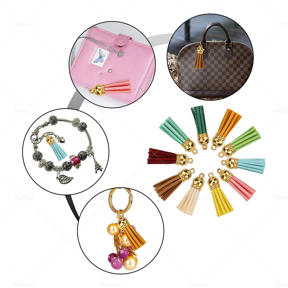 {{ 250PCS Keychain Ring Tassels Bulk Colored Leather Tassel Pendants Jewelry DIY }} - Buy Car Parts Online at {{ Kaka Auto Parts }}.