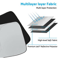 Wind Screen Sun Shade UV Block Foldable Suitable For Honda CR-V 2017-2023