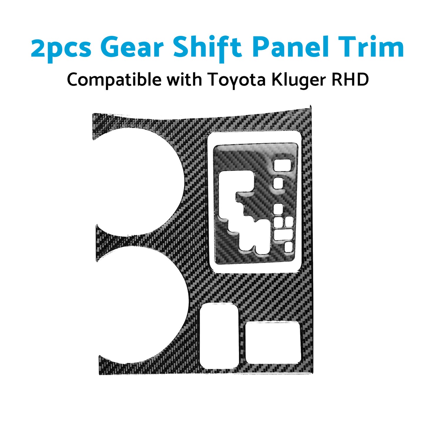 2pcs Carbon Fiber Gear Shift Console Trim Suitable For Toyota Kluger 08-13