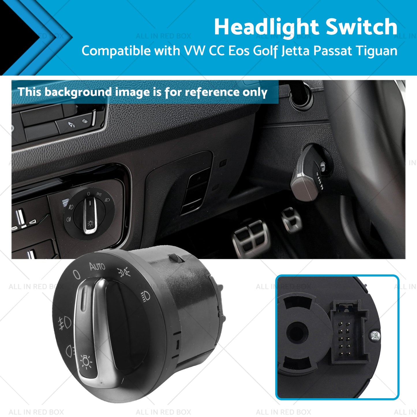 {{ Headlight Switch Suitable for VW CC Eos Golf Jetta Passat Tiguan 5ND941431B }} - Buy Car Parts Online at {{ Kaka Auto Parts }}.