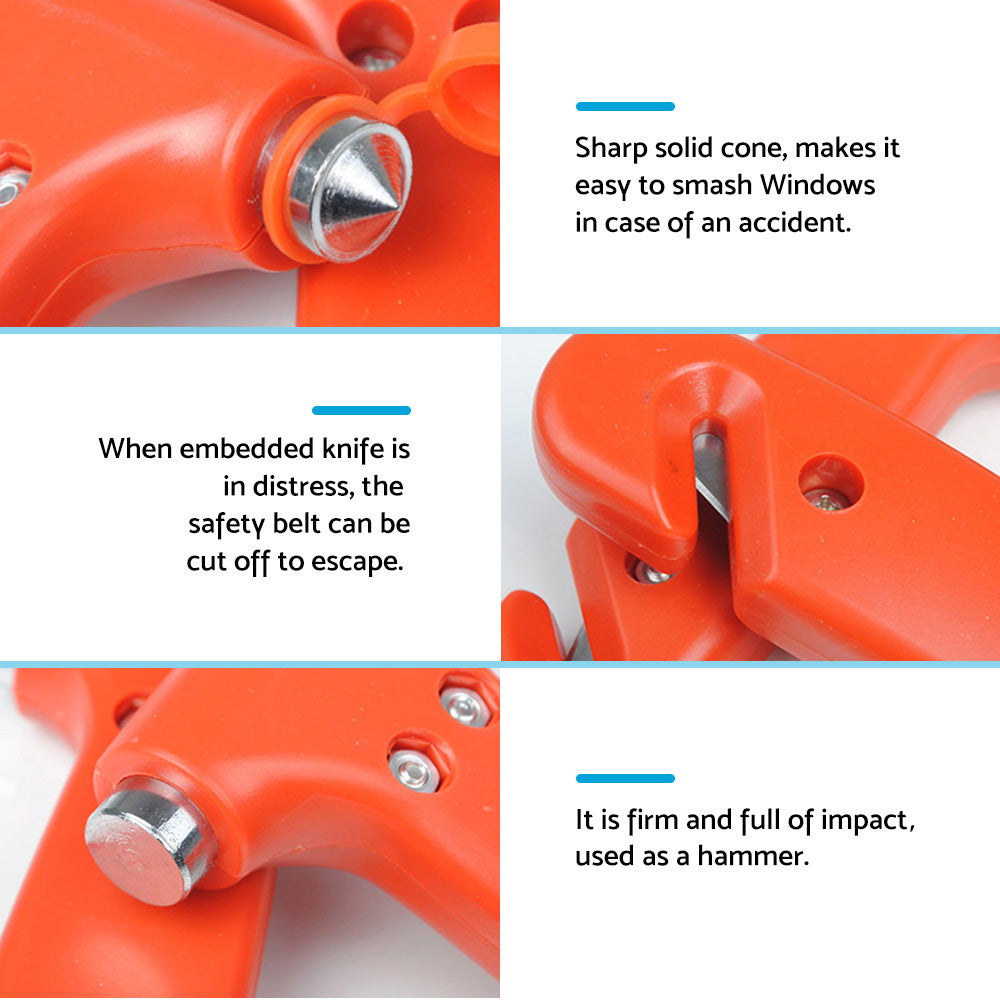 5x Emergency Safety Hammer & Window Breaker Tool Suitable For Car, Bus & Glass Cutting 2-in-1