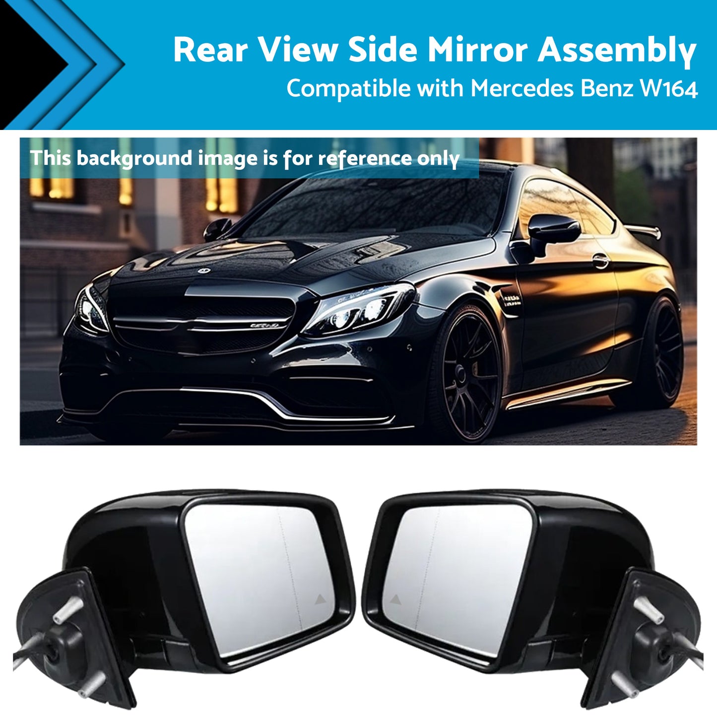 {{ View Side Mirror Assembly Rear Suitable for 05-11 Mercedes Benz W164 X164 ML GL }} - Buy Car Parts Online at {{ Kaka Auto Parts }}.