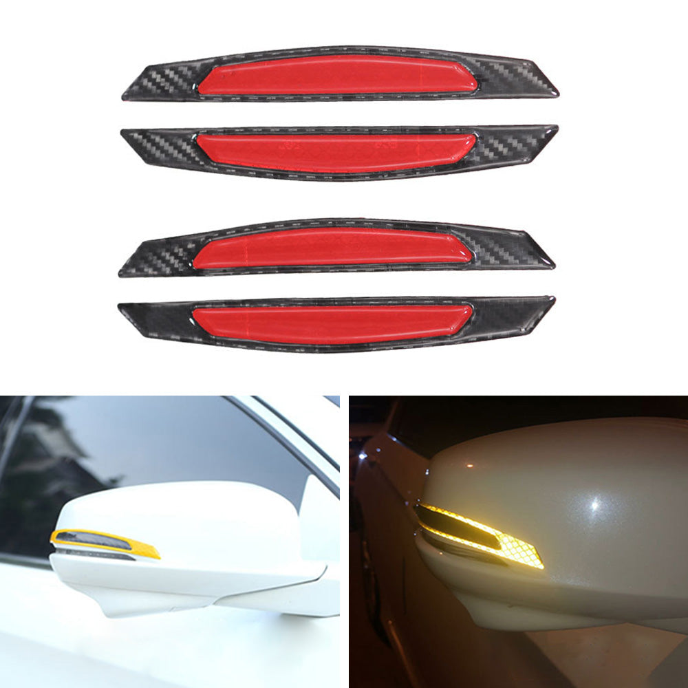 Reflective Carbon Fiber Car Door Edge Guard Bump Protector Sticker Suitable For Universal Use