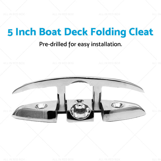 Boat Deck Foldable Cleat Portable 5 Inch Detachable Pre-drilled Cleats Part
