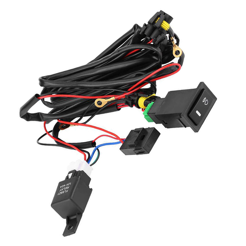 {{ Harness Kit 12V Car LED Fog Light On Off Switch Wiring Harness Fuse Relay Kit }} - Buy Car Parts Online at {{ Kaka Auto Parts }}.