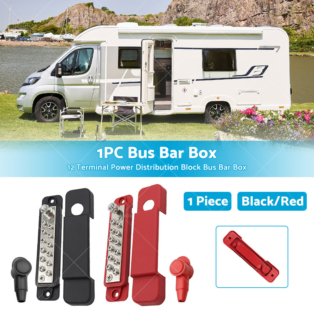 {{ 1 Piece 12 Way Bus Bar Power Distribution Rated Terminal Block For Auto Marine }} - Buy Car Parts Online at {{ Kaka Auto Parts }}.