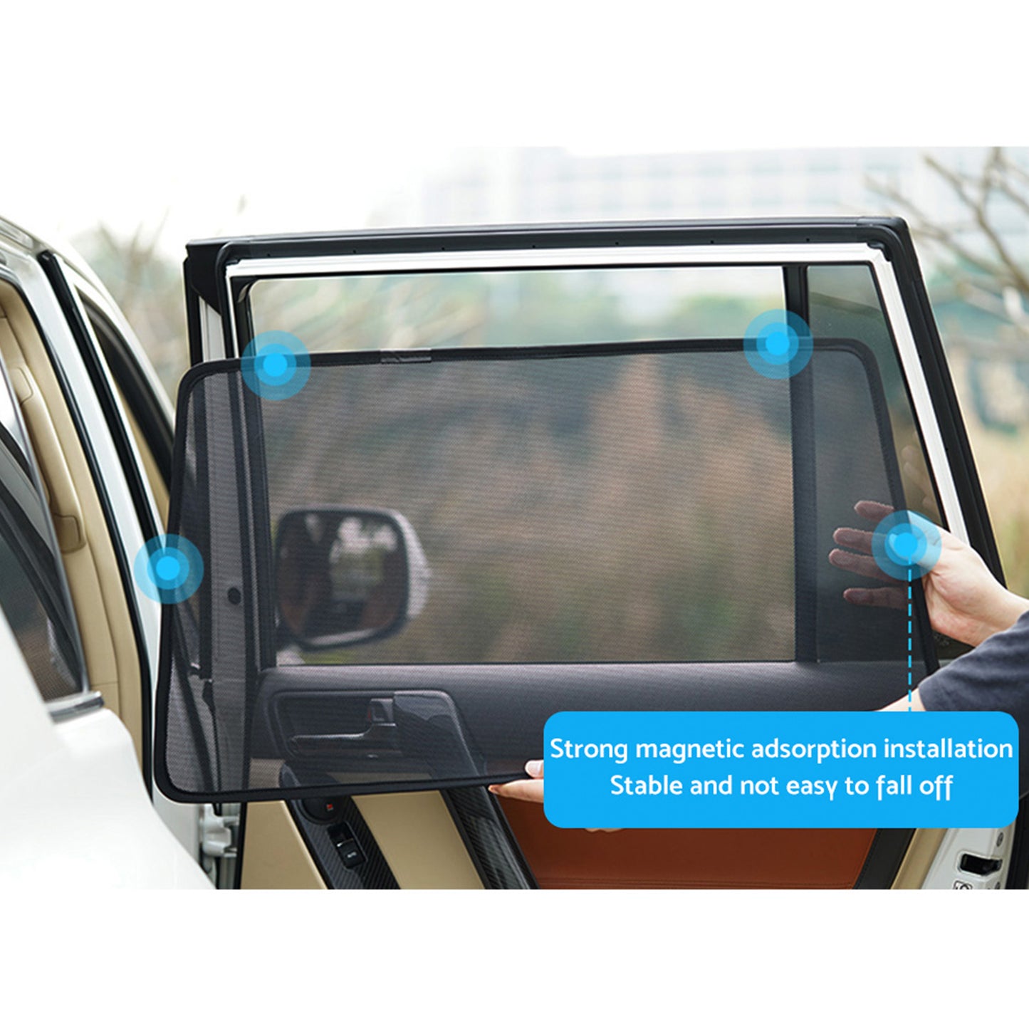 Magnetic Window Mesh Sun Blind Shade Suitable For MG ZS / ZST / ZS EV 2018-2023