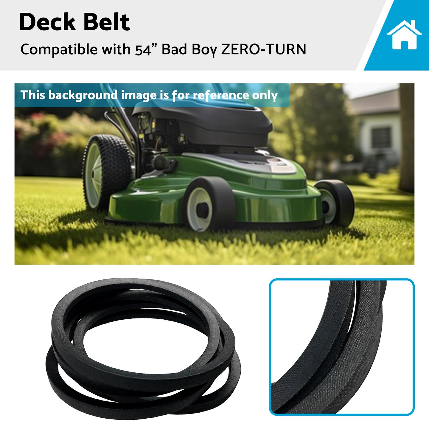 {{ Deck Belt Suitable for 54 inch  Bad Boy 041-1560-00 5 or 8 inch  X 156 inch  CZT 5400 041-1560-00 }} - Buy Car Parts Online at {{ Kaka Auto Parts }}.