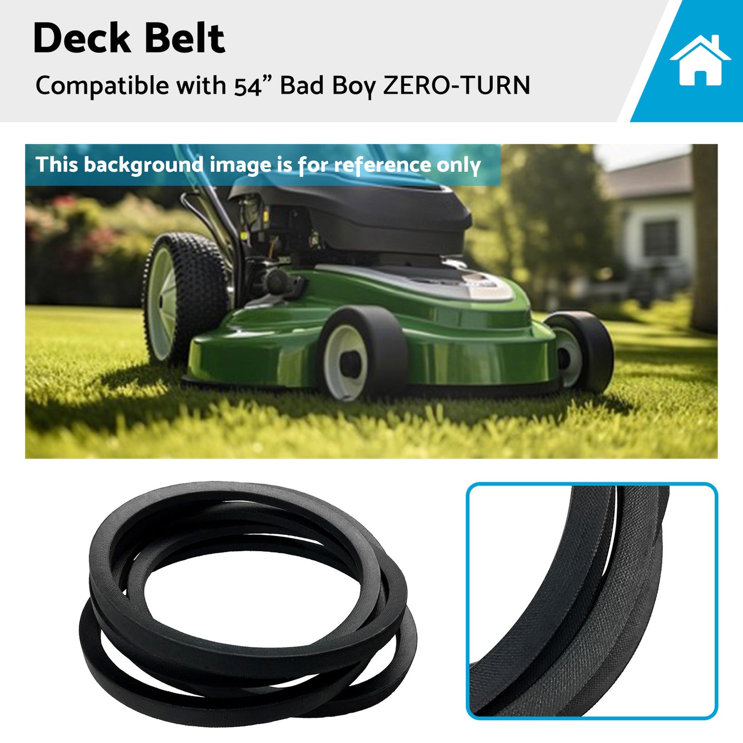 {{ Deck Belt Suitable for 54 inch  Bad Boy 041-1560-00 5 or 8 inch  X 156 inch  CZT 5400 041-1560-00 }} - Buy Car Parts Online at {{ Kaka Auto Parts }}.