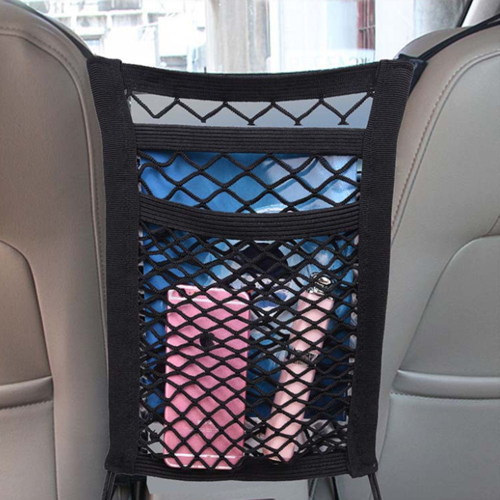 {{ 3PCS Car Truck Seat Mesh Tidy Storage Net Bag Organizer Holder Multi-Pocket }} - Buy Car Parts Online at {{ Kaka Auto Parts }}.