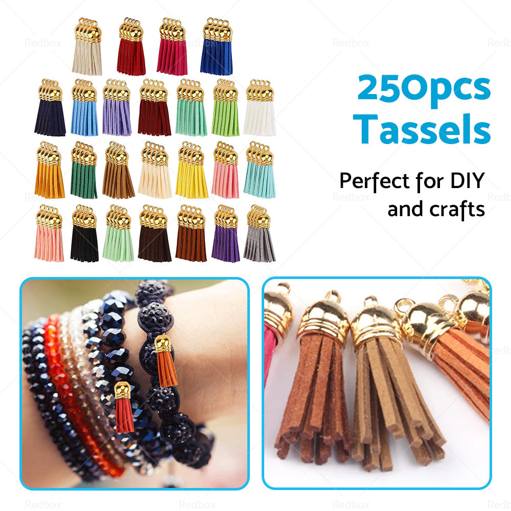 {{ 250PCS Keychain Ring Tassels Bulk Colored Leather Tassel Pendants Jewelry DIY }} - Buy Car Parts Online at {{ Kaka Auto Parts }}.