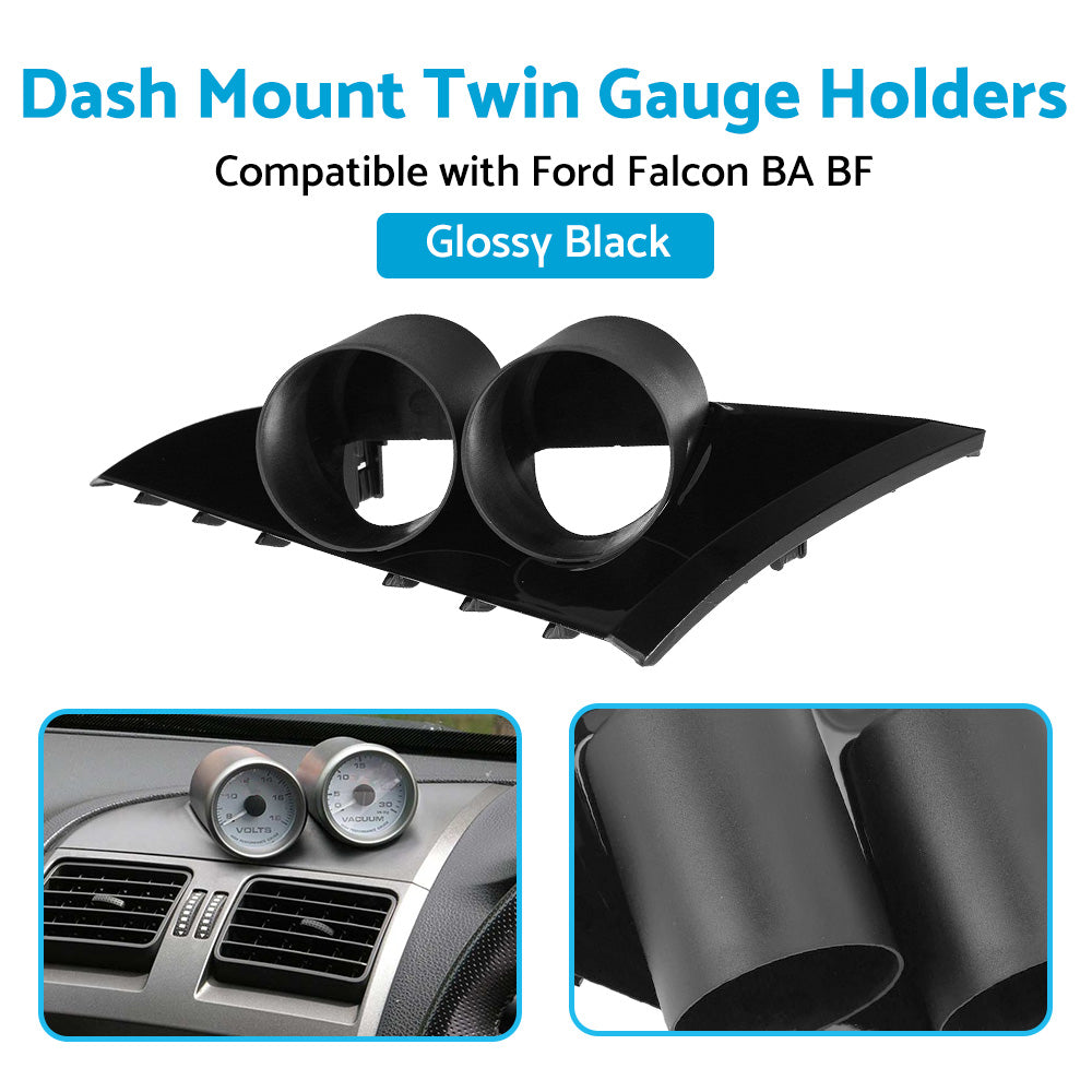 {{ Dash Mount Twin Gauge 52mm Holders Suitable For Ford Falcon BA BF XR6 XR8 XR6T }} - Buy Car Parts Online at {{ Kaka Auto Parts }}.