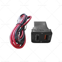 {{ TYPE C  VOLT  QC 3. 0 USB CHARGER Suitable for Toyota Hilux Prado BLUE LED 12v }} - Buy Car Parts Online at {{ Kaka Auto Parts }}.