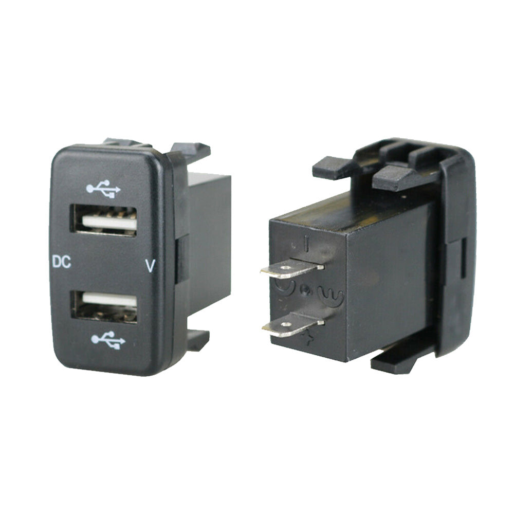 Dual USB Car Charger Socket 4.2A With Voltmeter Display Adapter Suitable For Toyota