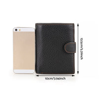 RFID Blocking Slim Leather Trifold Wallet With Credit Card Holder Suitable For Men