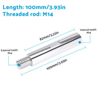 3X Angle Grinder Adapter Rod Extension Rod M14 Adapter Rod Polishing Accessories