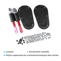 {{ 2Pcs Universal Racing Mount Bonnet Hood Plus Flush Latch Pin Locking Kit }} - Buy Car Parts Online at {{ Kaka Auto Parts }}.