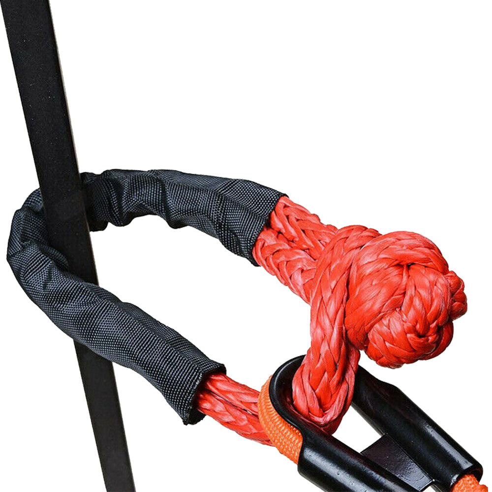 {{ Recovery Pulley Kit Suitable For Winch Ropes 3/8in 1/2in Soft Shackle Red Black }} - Buy Car Parts Online at {{ Kaka Auto Parts }}.