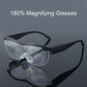 compare product Unisex Magnifying Glasses Loupes 180percent HD Vision Magnifier With LED Lighting Lamp
